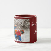 Burgundy Personaliseert foto-sjabloon Gift Coffee  Mok (Midden)