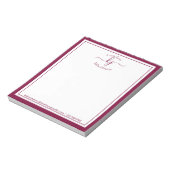 Burgundy Personalized | Van de bureau van de blocn Notitieblok (Linkerzijde)