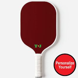 Burgundy Persoonlijk Monogram Pickleball Paddle
