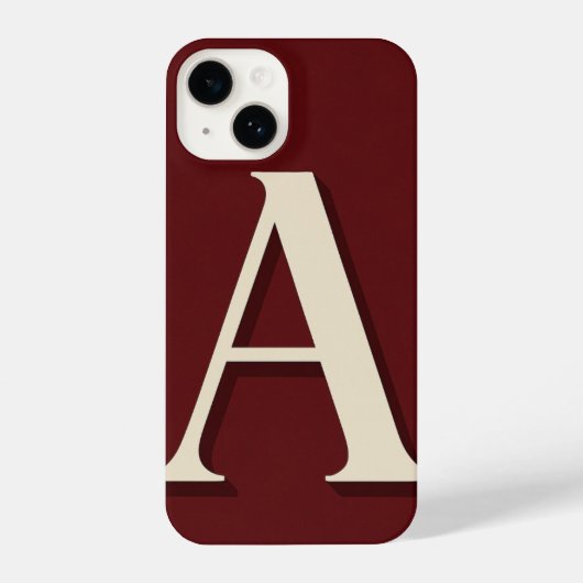 Burgundy Phone Case with Bold Trendy iPhone Hoesje (Achterkant)