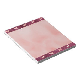 Burgundy Pink Butterflies Notitieblok