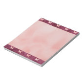 Burgundy Pink Butterflies Notitieblok (Linkerzijde)