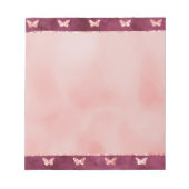 Burgundy Pink Butterflies Notitieblok (Voorkant)