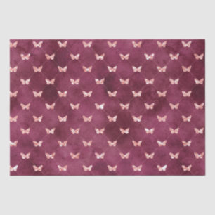 Burgundy Pink Butterflies Tissuepapier