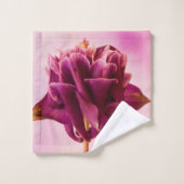 Burgundy Pink Columbine Bad Handdoek (Wasdoekje)