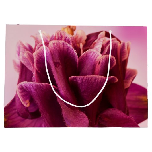 Burgundy Pink Columbine Groot Cadeauzakje (Achterkant)