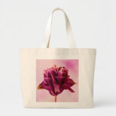 Burgundy Pink Columbine Grote Tote Bag (Voorkant)