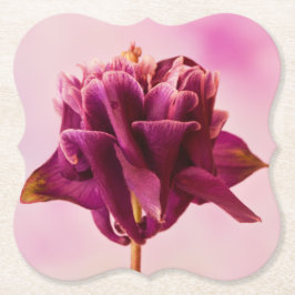 Burgundy Pink Columbine Kartonnen Onderzetters