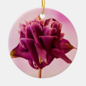 Burgundy Pink Columbine Keramisch Ornament (Voorkant)