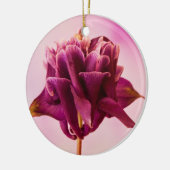 Burgundy Pink Columbine Keramisch Ornament (Links)