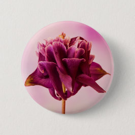 Burgundy Pink Columbine Ronde Button 5,7 Cm
