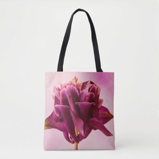 Burgundy Pink Columbine Tote Bag (Voorkant)