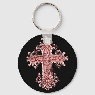 Burgundy Pink Cross Art Sleutelhanger! Sleutelhanger