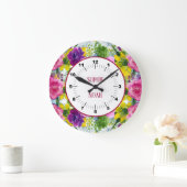 Burgundy Pink Floral Garland hercheduled Wedding Grote Klok (Huis)