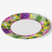 Burgundy Pink Floral Garland hercheduled Wedding Papieren Bordje (Gekanteld)