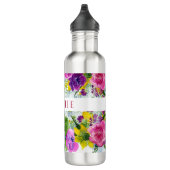 Burgundy Pink Floral Garland Wedding Waterfles (Rechts)