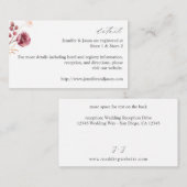 Burgundy & Pink Floral - Kaart 8A (Voorkant / Achterkant)