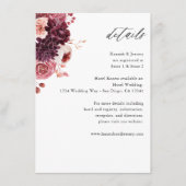 Burgundy & Pink Floral - Kaart 8B (Voorkant)