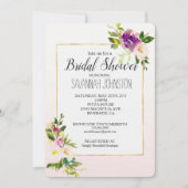 Burgundy Pink Floral Vrijgezellenfeest Kaart (Voorkant)