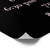 Burgundy & Pink Floral Wedding - Welkom Poster (Hoek)