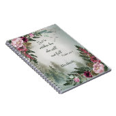 Burgundy Pink Flower Forest Psalm Prayer Journal Notitieboek (Rechterzijde)