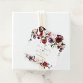 Burgundy Pink Flowers is een goudpaasconditie Bedankjes Labels (In situ)