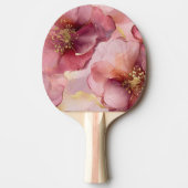 Burgundy Pink Flowers Tafeltennisbatje (Voorkant)