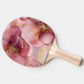 Burgundy Pink Flowers Tafeltennisbatje (Zijkant)
