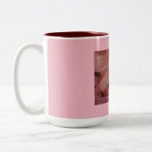 Burgundy Pink Lily Tweekleurige Koffiemok (Links)