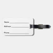 BURGUNDY PINK MET  GOLD SHAMROCKS BAGAGELABEL (Achterkant horizontaal)