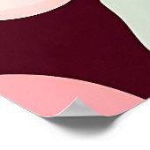 Burgundy Pink Mint Organic Blob Pattern Abstract Poster (Hoek)
