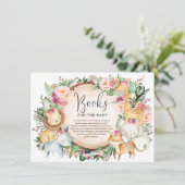 Burgundy Pink Oerwoud Safari Books for Baby Girl Informatiekaartje (Staand voorkant)