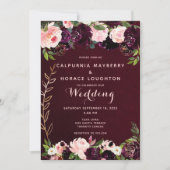 Burgundy Pink Pedigree Weddenschap Kaart (Voorkant)