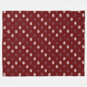 Burgundy Pink Red Glitter White Kisses Lips Fleece Deken (Voorkant (Horizontaal))