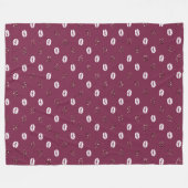 Burgundy Pink Red Glitter White Kisses Lips Fleece Deken (Voorkant (Horizontaal))