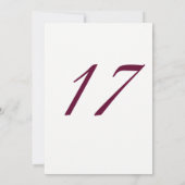 Burgundy Pink Rose 17th Birthday Party Invite Kaart (Achterkant)