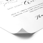 Burgundy Pink Sign omomomrond ons bord van de gast Poster (Hoek)