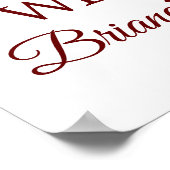 Burgundy Pink Vrijgezellenfeest Floral Welcome Pos Poster (Hoek)