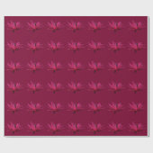 Burgundy Pink Water Lilies Gift Wrap Paper Cadeaupapier (Vlak)