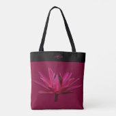 Burgundy Pink Water Lily All-Over-Print Tas (Achterkant)