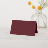 Burgundy Pink Waterverf Floral Place Card Plaatskaartje (Achterkant)