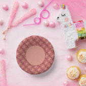 Burgundy Pinks en Brown patterned Papieren Kommen (Feest)