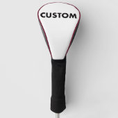 BURGUNDY Piping Custom Golf Driver Headcover Blank (Voorkant)