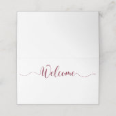 Burgundy Place Cards for Wedding Tables Plaatskaartje (Buitenkant ongevouwen)