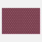 Burgundy Plum | Coördinatie van het vakantiepatroo Inpakpapier Vel (Voorkant)