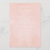 Burgundy Plum en Blush Floral Geometric Wedding Programmakaart (Achterkant)