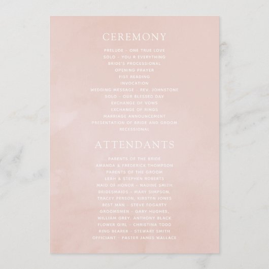 Burgundy Plum en Blush Floral Geometric Wedding Programmakaart (Achterkant)
