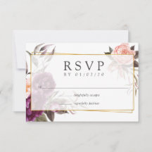Burgundy Plum en Blush Geometric Wedding