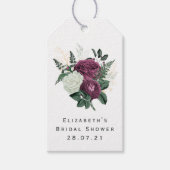 Burgundy Plum  Shabby-Chic Floral-Lace Cadeaulabel (Voorkant)