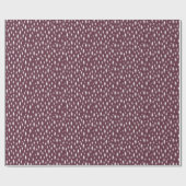 Burgundy Plum Tiny Trees Holiday Pattern Cadeaupapier (Vlak)